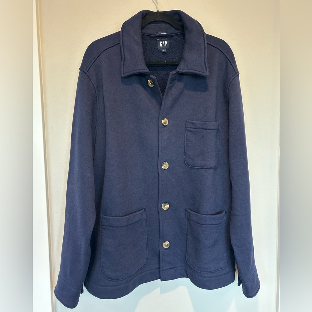 NWOT GAP Heavyweight Men's Dark Blue Shirt Jacket Sale!